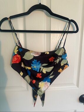 Danielle Bernstein Floral Bandana Top- Multicolor